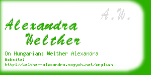 alexandra welther business card